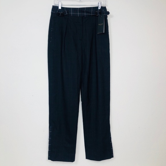 RAG & BONE James Plaid Belted Cropped Ankl… - Picture 6 of 16